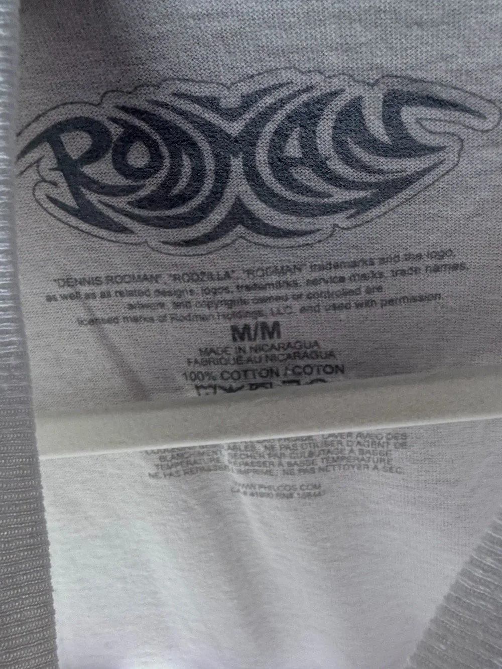 dennis rodman t shirt white size medium